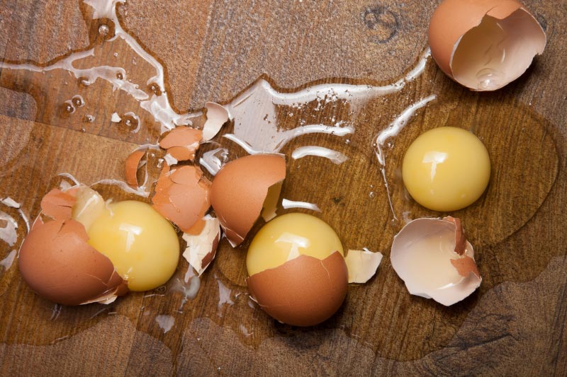 Что произойдет, если разбили яйцо?