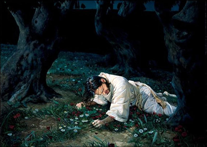 Иисус перед казнью в Гефсиманском саду