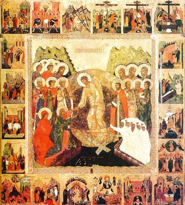 Икона Воскресения Христова с пробойниками