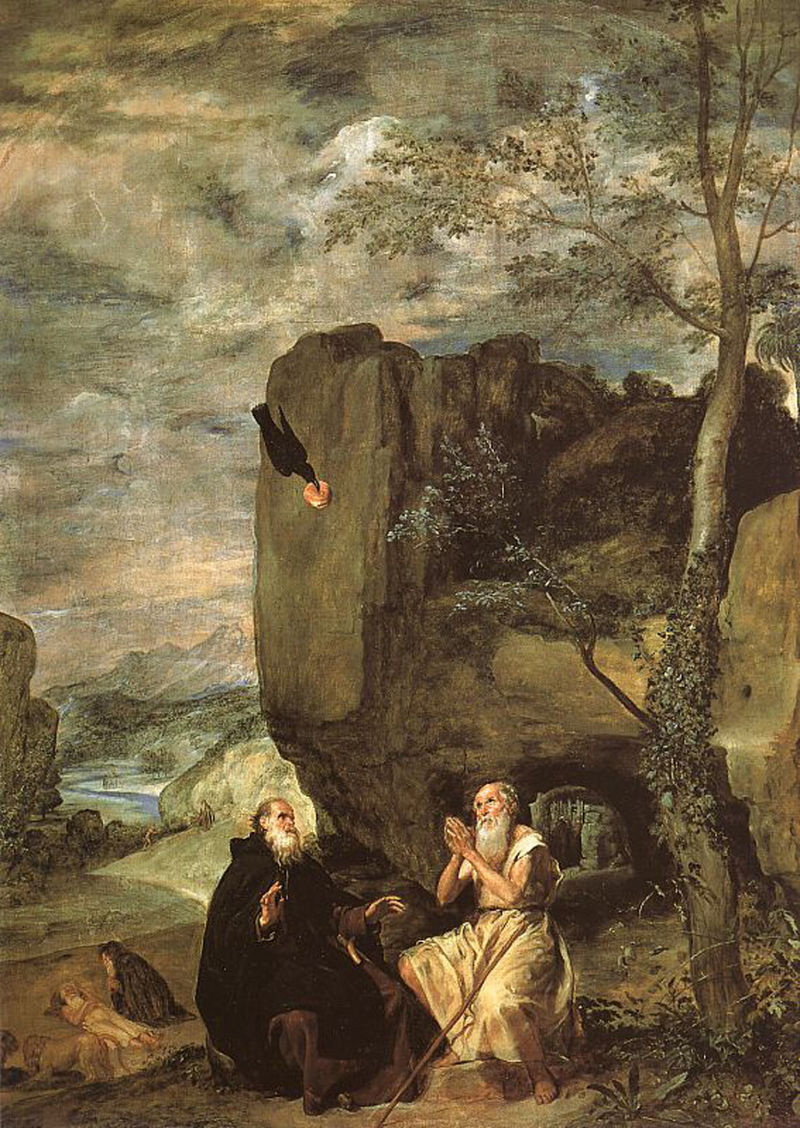 Святой Антоний и Павел Пустынник. Диего Веласкес