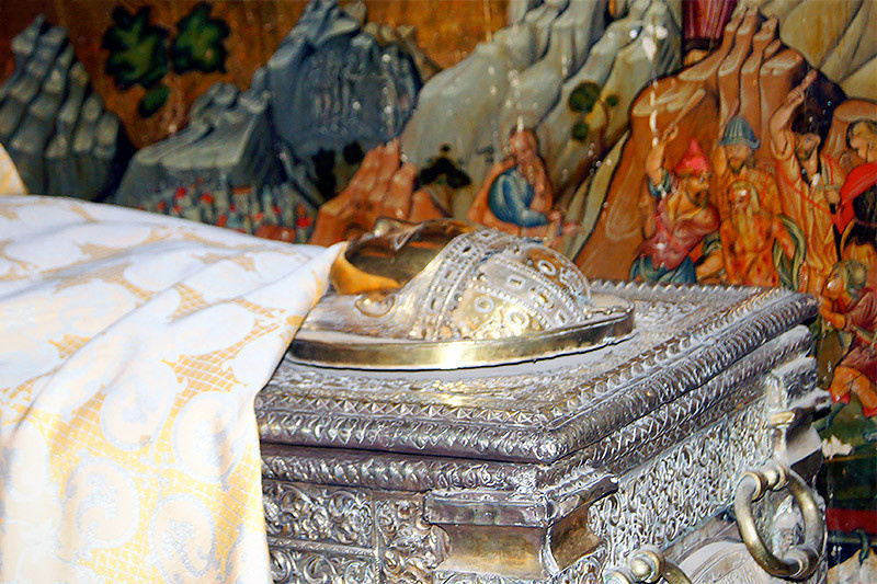 Рак со святыми мощами великомученицы Екатерины в Синайском монастыре