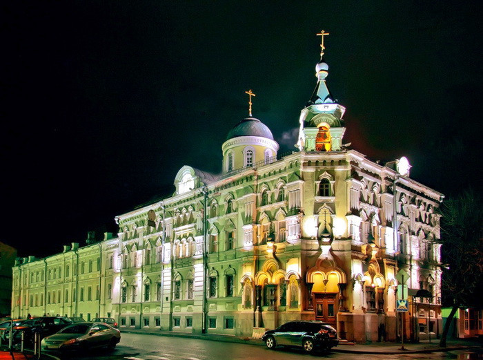 Валаамский монастырь (Москва) ночью