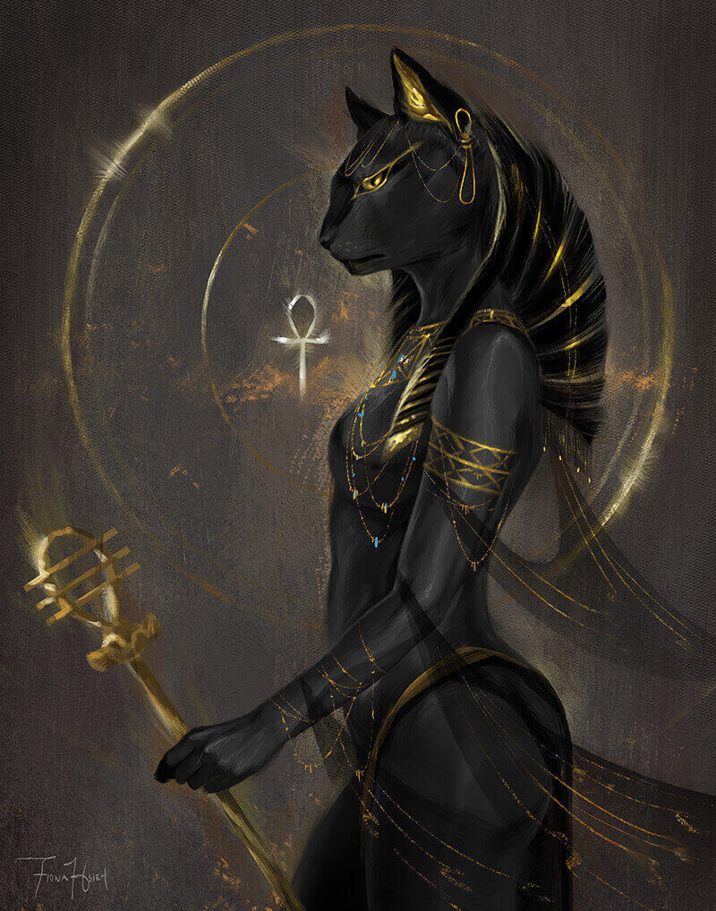 Бастет — древнеегипетская богиня женщин, здоровья, плодородия, семьи и кошек.