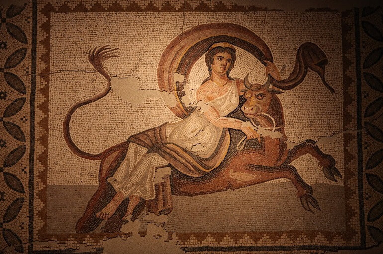 Похищение Европы. Финикийская мозаика, ок. 300 г до н.э.