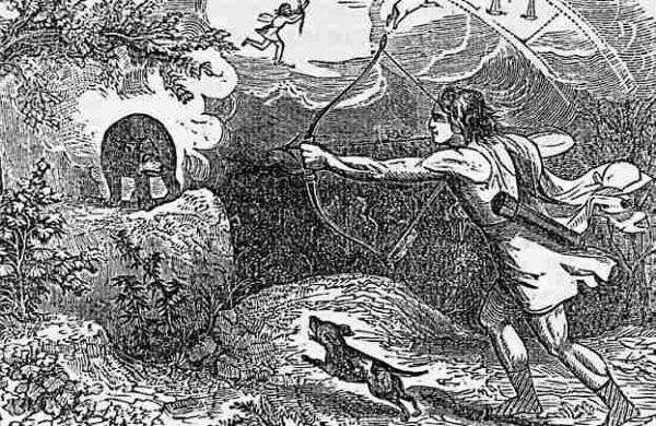 Царь Аркадий на охоте и его мать, обращенная Зевсом в медведицу