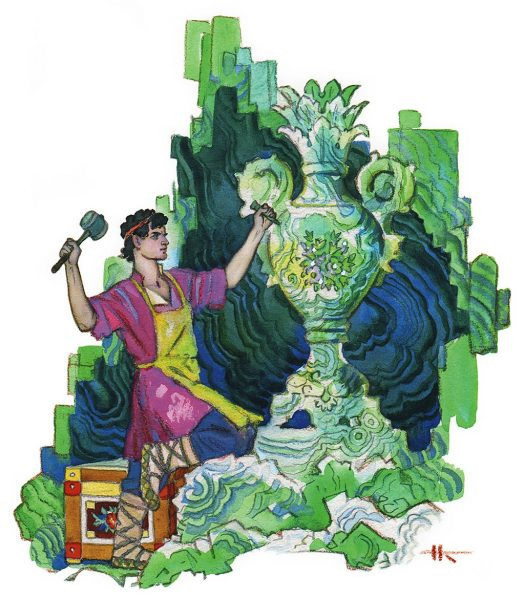 Иллюстрация к сказке П.П. Бажова «Каменный цветок»