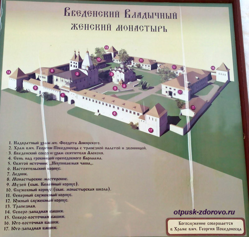 План участка. Монастырь Веденского Владыки, Серпухов.