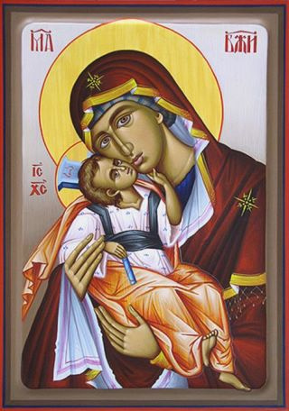 Икона Божией Матери «Скачущий Младенец»