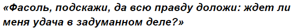 Как гадать на бобах