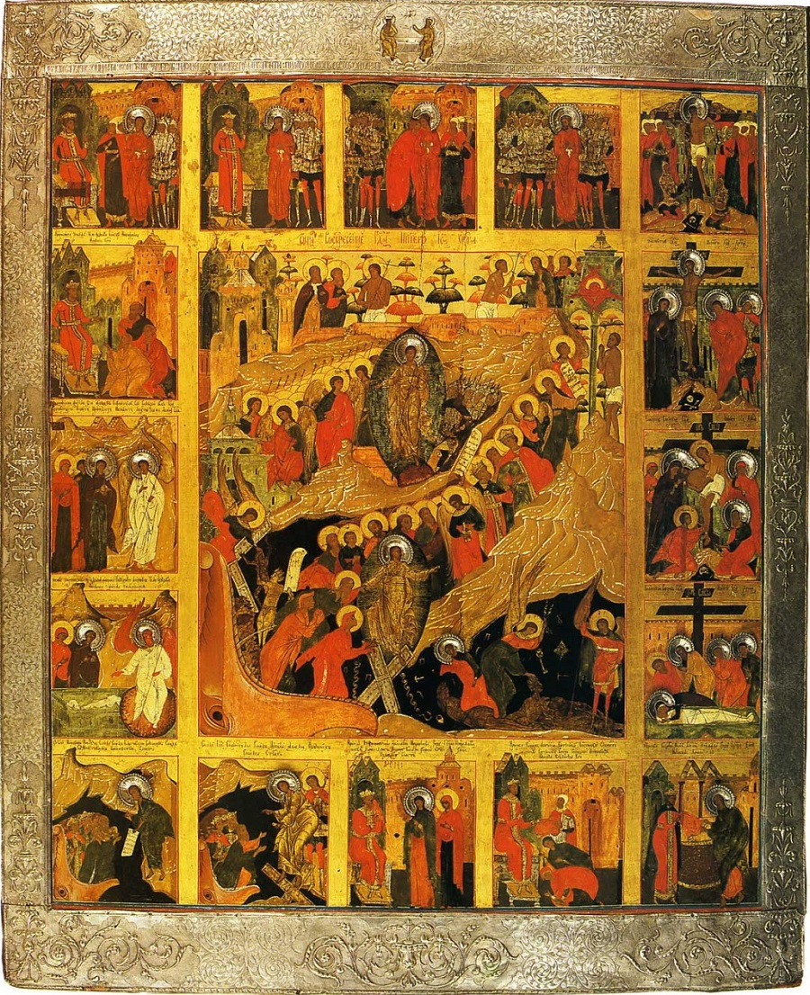 Воскресение со страстями Христовыми. Великий Устюг, 16 век.