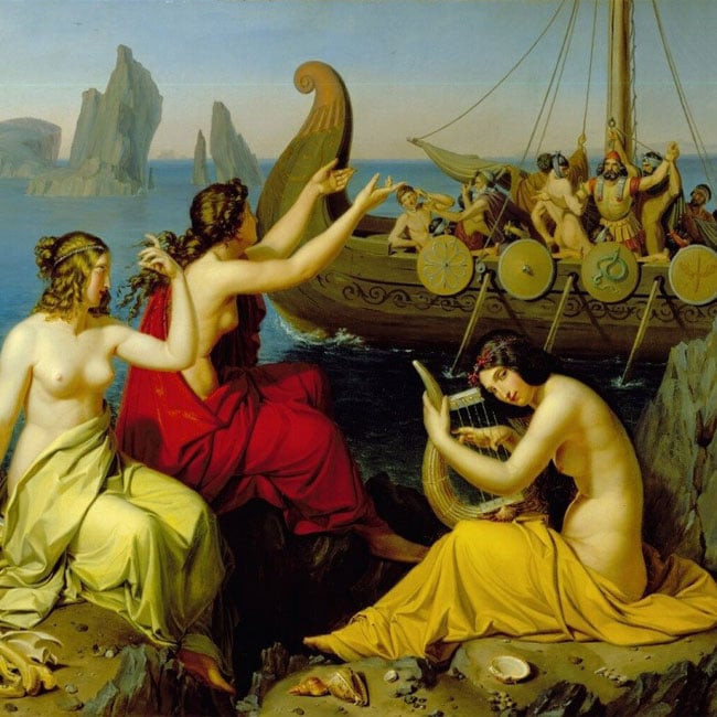 Одиссей, очарованный волшебным пением мифических существ