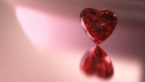 Рубин в форме сердца
