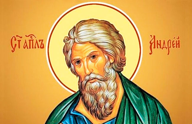 Святой апостол Андрей: фрагмент иконы