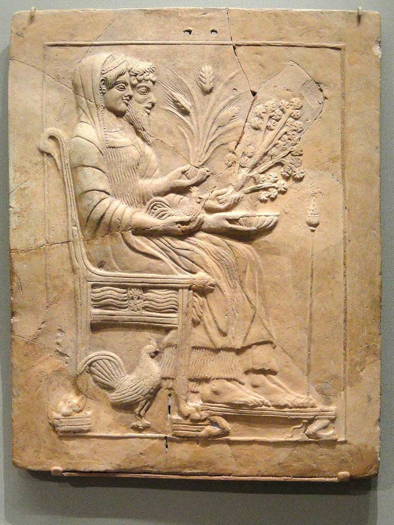 Аид и Персефона (терракота, V век до н.э., эписефирийские локры)