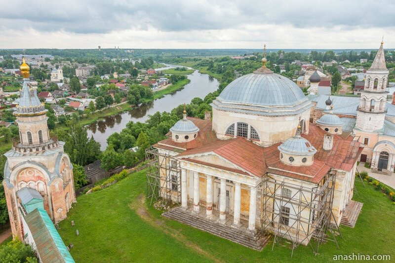 Панорама Борисоглебского монастыря, Торжок