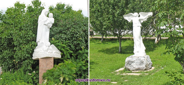 Скульптуры возле Раифского монастыря Казань