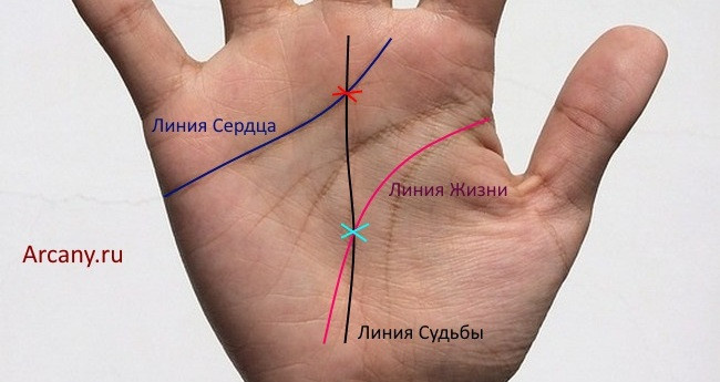 Значение креста на ладони в хиромантии: на гребнях, пальцах, линиях