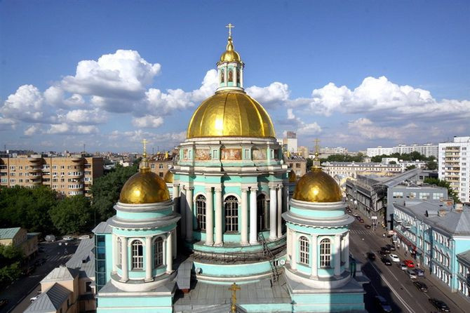 Сферические купола Богоявленского собора в Елохово