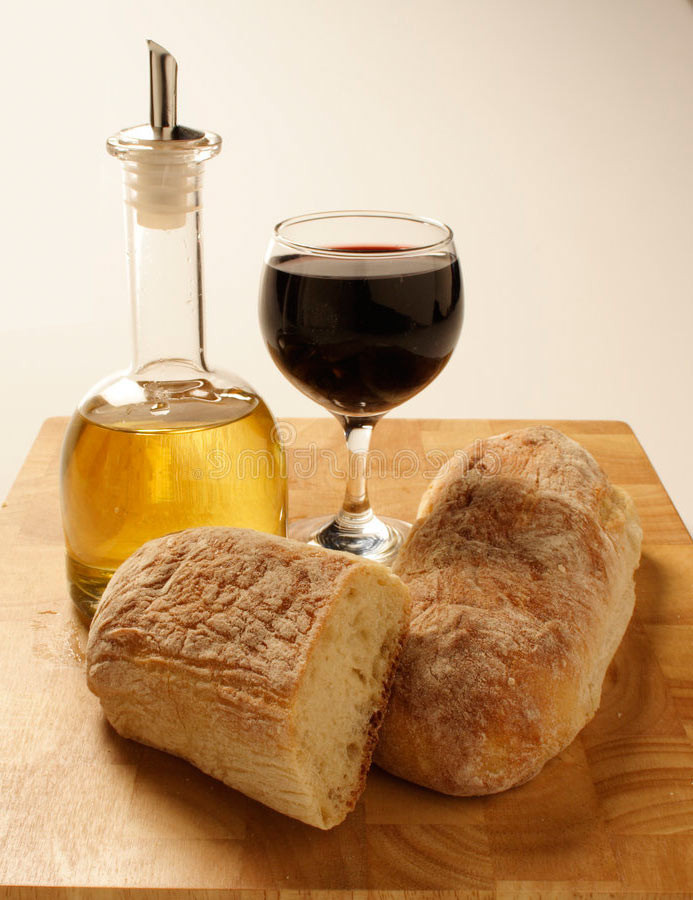 Хлеб, вино и масло
