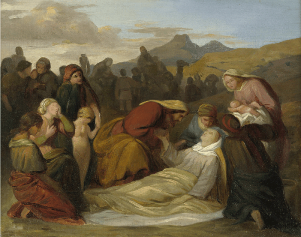 Картина «Смерть Рахели» художника Густава Фердинанда Менца