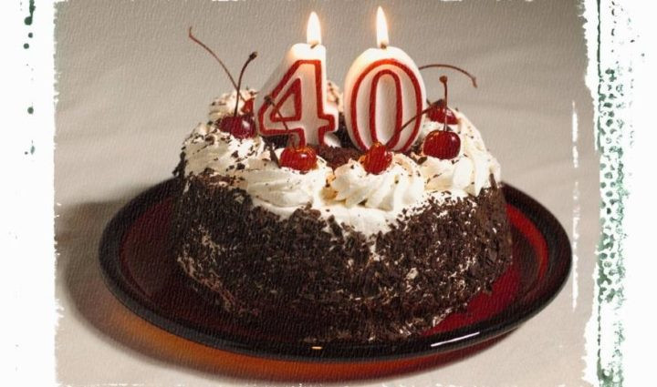 Торт на 40-й день рождения