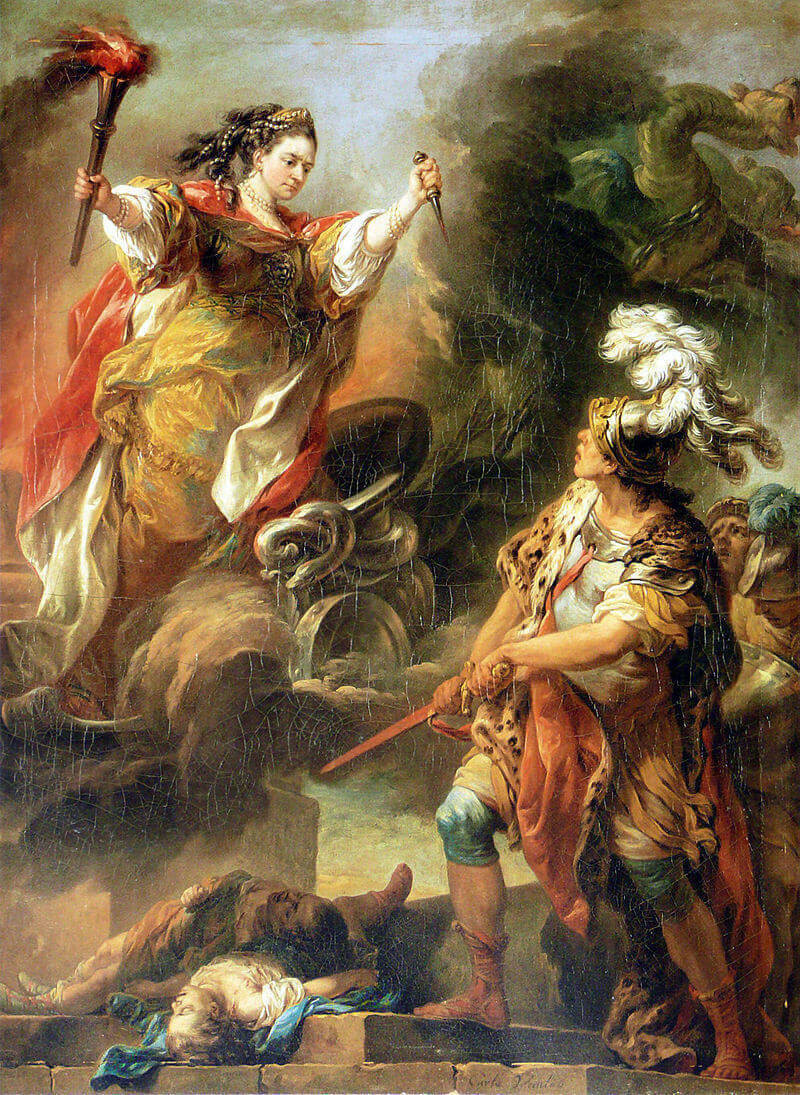 Шарль Андре Ван Лоо «Медея, убивающая своих детей», 1760 год