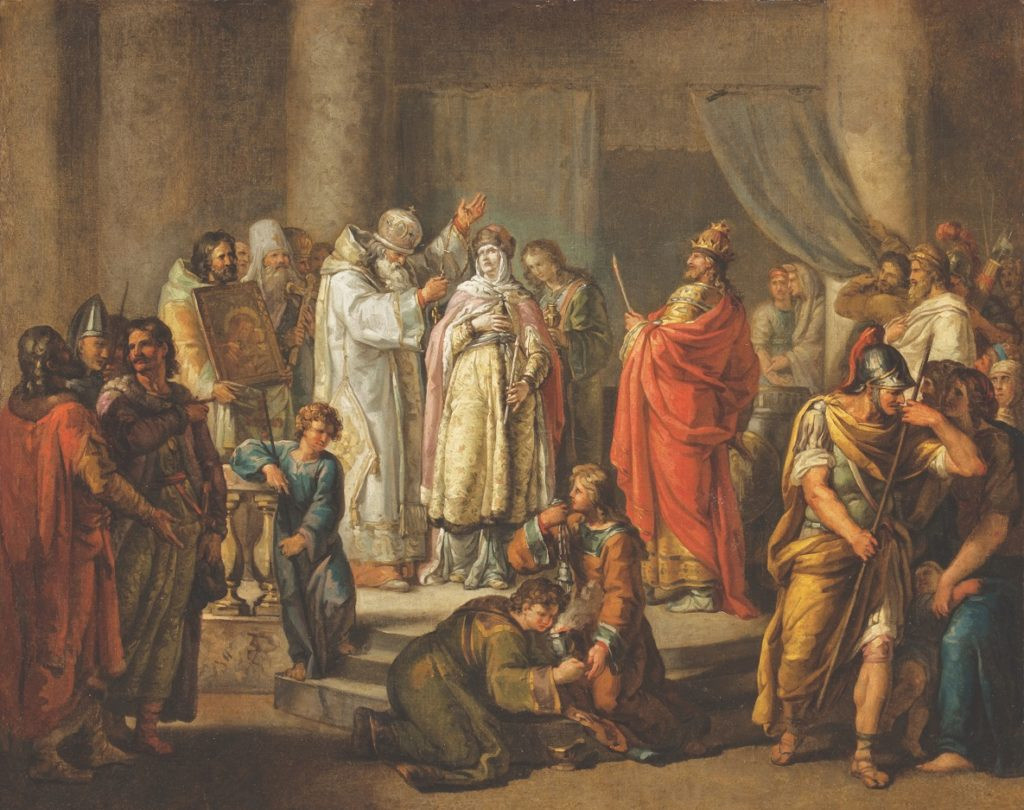 Крещение княгини Ольги в Константинополе И.А. Акимов