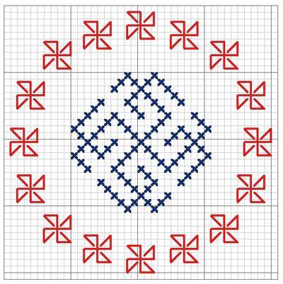 Схема вышивки символа сварожича