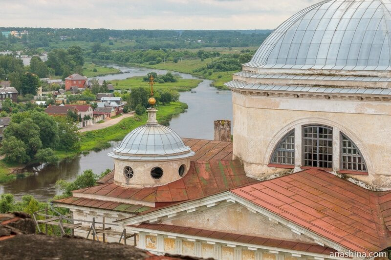Борисоглебский собор и панорама реки Тверь, Торжок