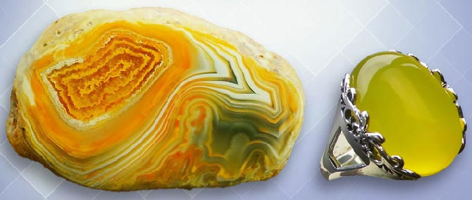 минерал желтый агат