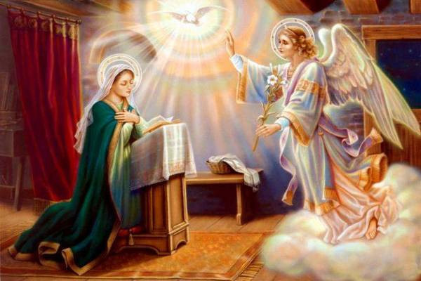 ангел с Девой Марией