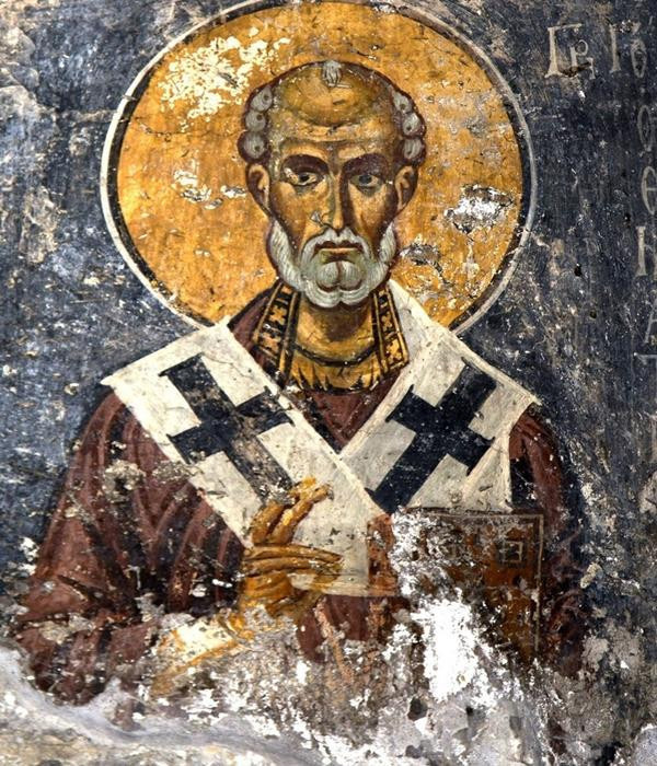 St. Святой Григорий Чудотворец на иконе