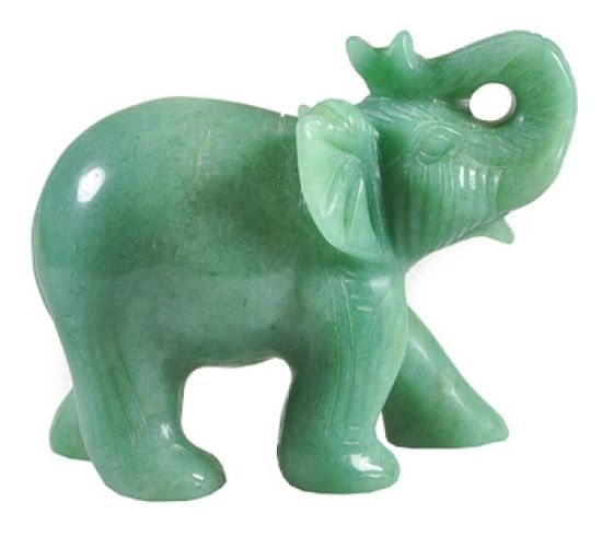 Фигурка слона из зеленого авантюрина