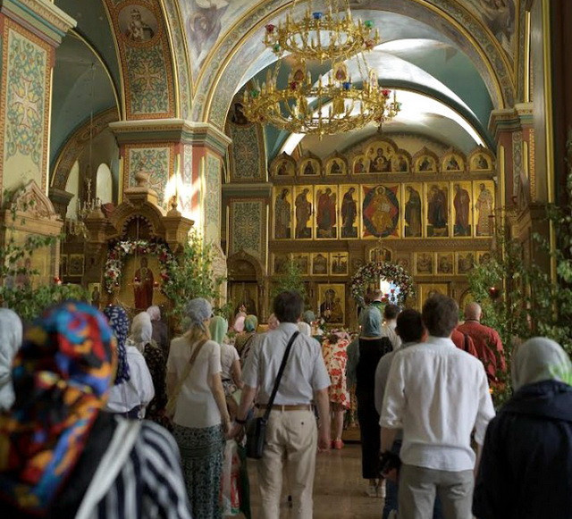 Праздничная служба в монастыре Валаам в Москве